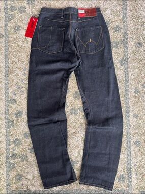 Edwin Function Men's Dark Indigo Straight Jeans with 3D Fit Size 32